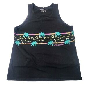 Chubbies Simple Saturday Print Men's Small Tank Top Shirt 80s Theme Double Sided